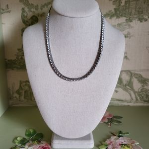 Silvertone Cubic Zirconia Necklace
